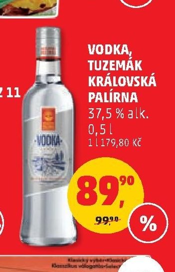 Vodka, Tuzemák Královská palírna 0,5 l