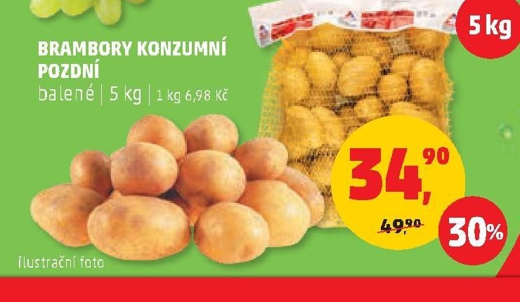 Brambory konzumní pozdní 5 kg