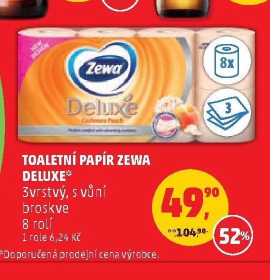 Toaletní papír Zewa Deluxe 8 rolí