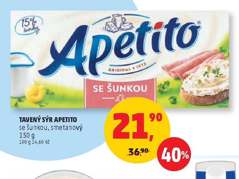 Tavený sýr Apetito se šunkou