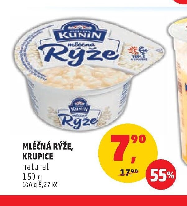 Mléčná rýže, krupice natural