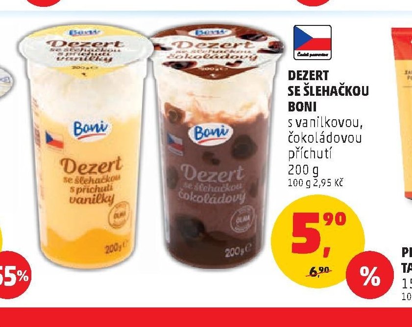 Dezert se šlehačkou Boni