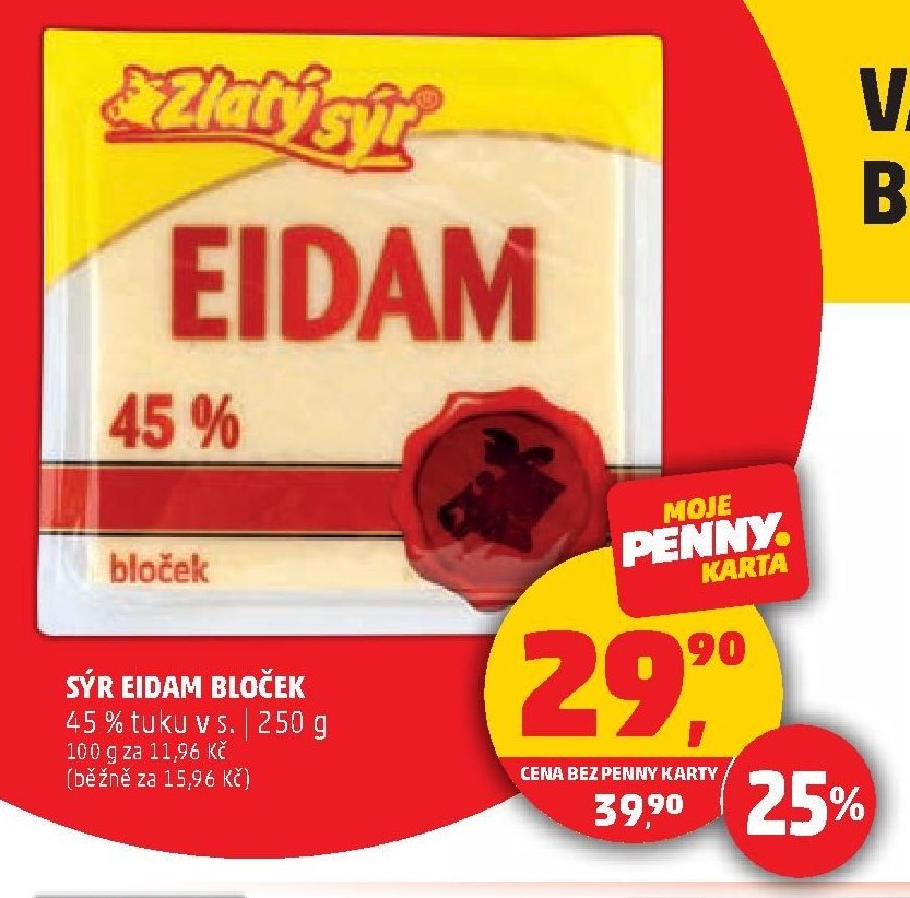 Sýr Eidam bloček