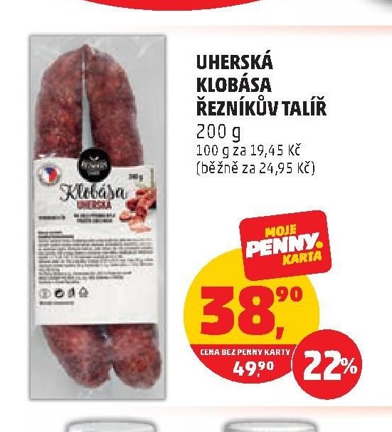 Uherská klobása Řezníkův talíř