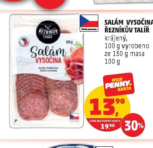 Salám Vysočina Řezníkův talíř