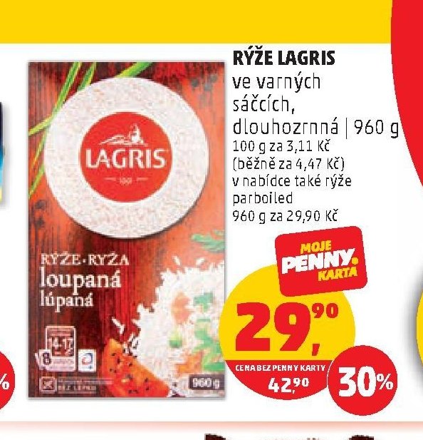 RÝŽE LAGRIS ve varných sáčcích, dlouhozrnná
