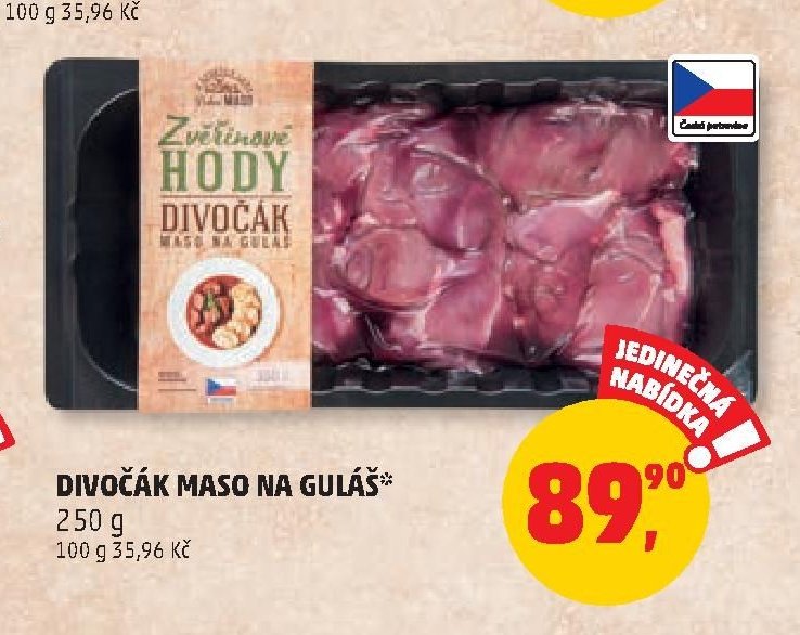 DIVOČÁK MASO NA GULÁŠ*