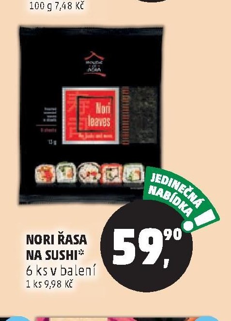 NORI ŘASA NA SUSHI