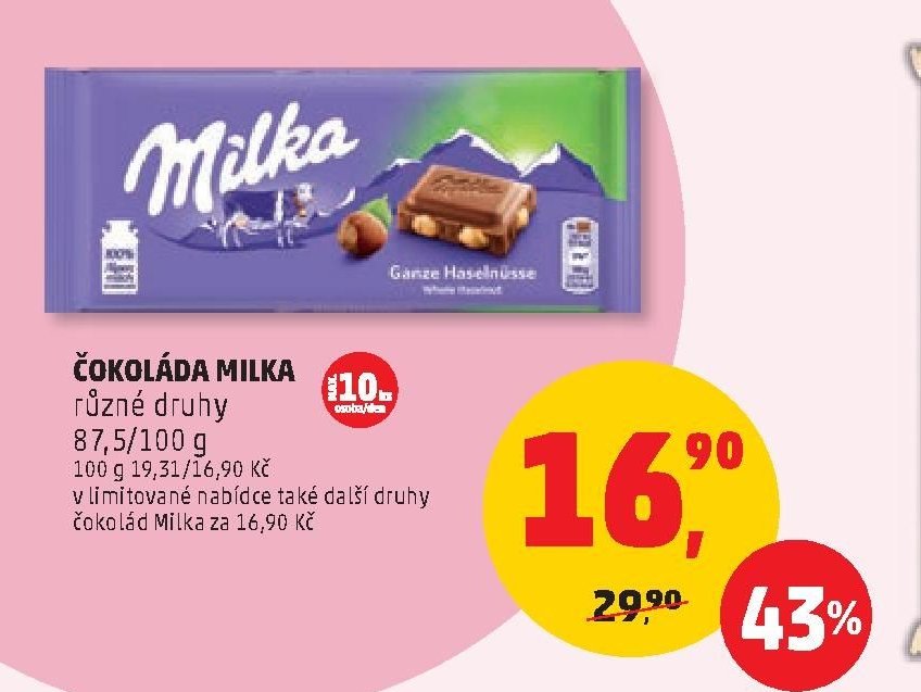ČOKOLÁDA MILKA