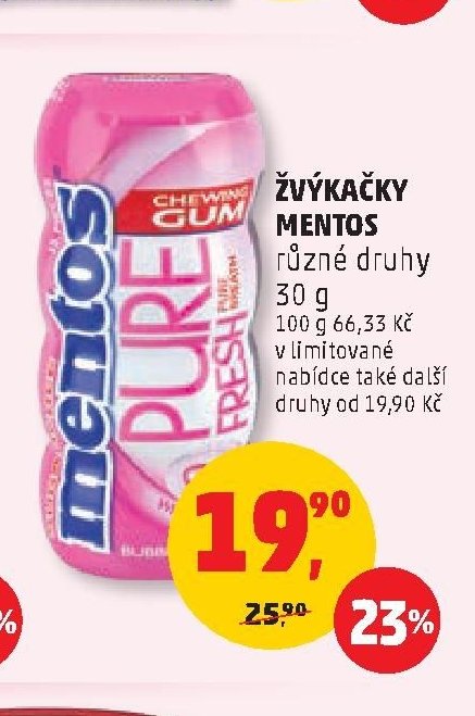ŽVÝKAČKY MENTOS