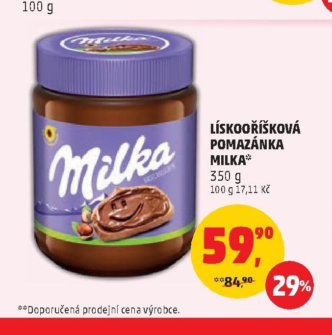LÍSKOOŘÍŠKOVÁ POMAZÁNKA MILKA