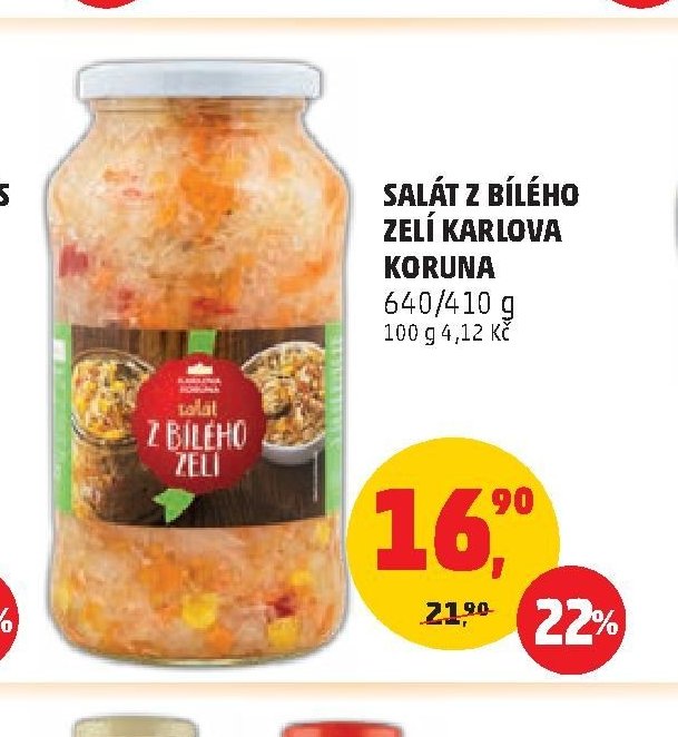 Salát z bílého zelí Karlova Koruna