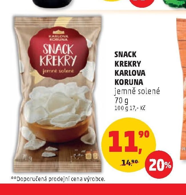 Snack Krekry Karlova Koruna
