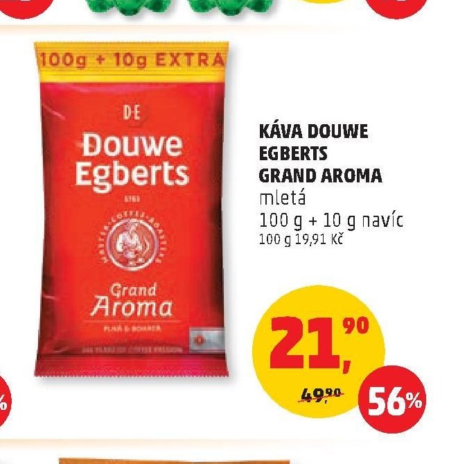 Káva Douwe Egberts Grand Aroma 100 g + 10 g
