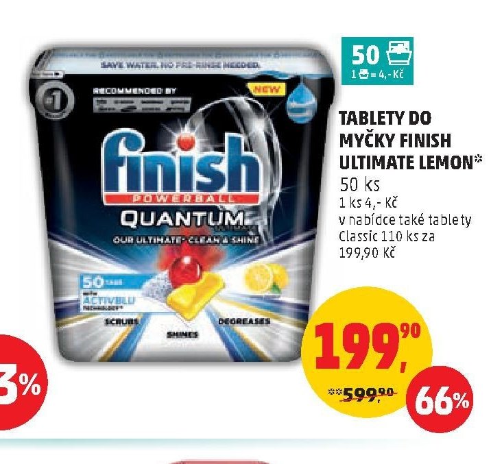 TABLETY DO MYČKY FINISH ULTIMATE LEMON