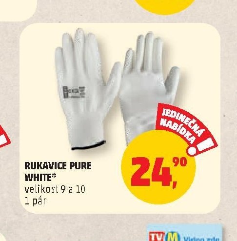 RUKAVICE PURE WHITE velikost 9 a 10