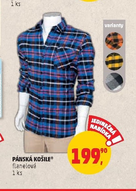 PÁNSKÁ KOŠILE flanelová