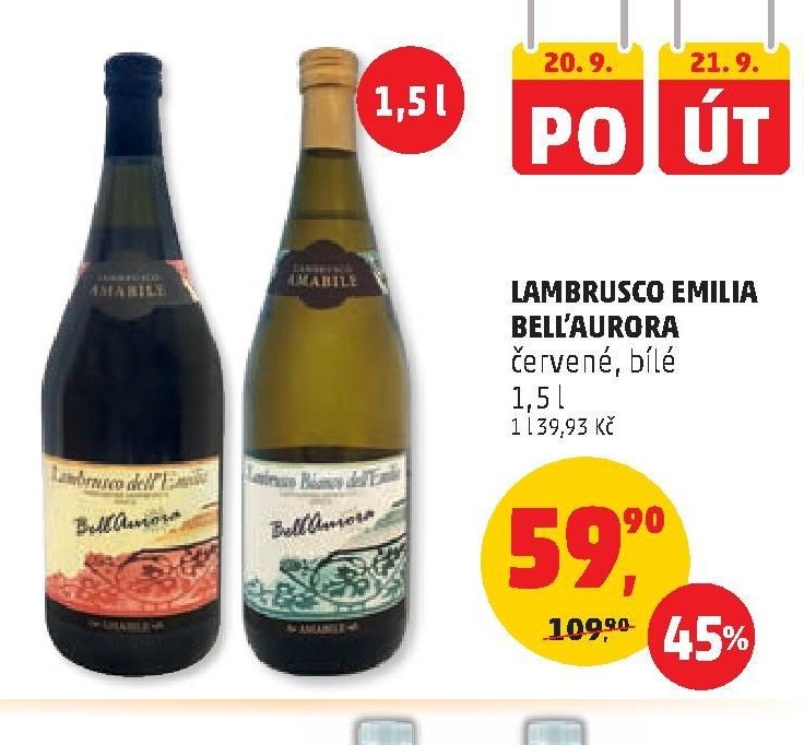 Lambrusco Emilia Bell'Aurora 1,5 l