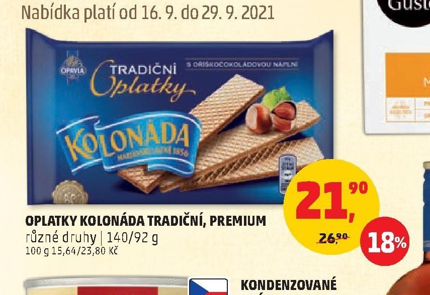 OPLATKY KOLONÁDA TRADIČNÍ, PREMIUM
