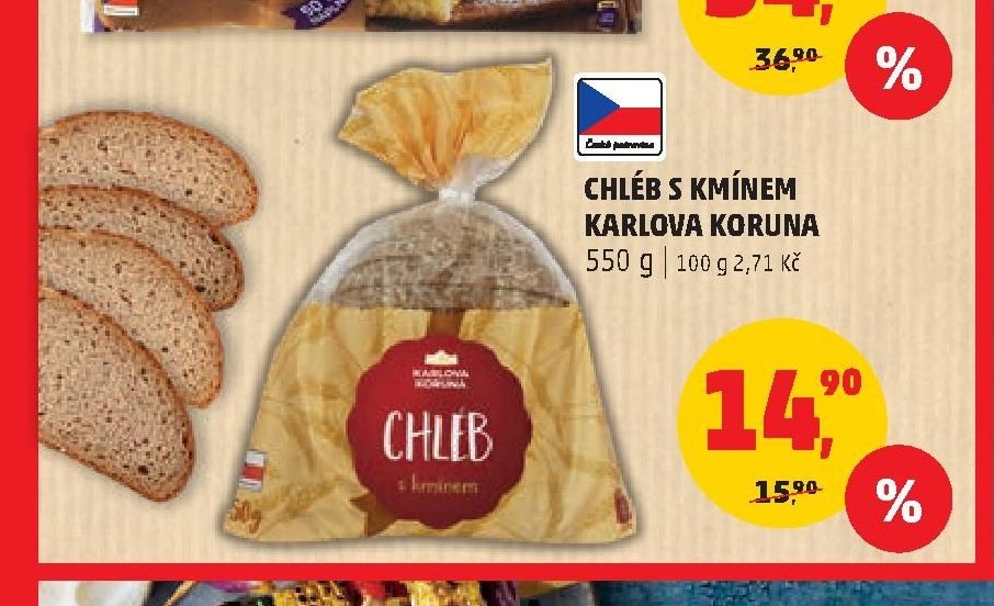 CHLÉB S KMÍNEM KARLOVA KORUNA