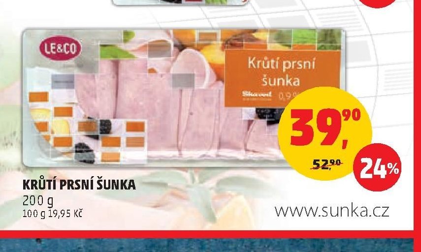 KRŮTÍ PRSNÍ ŠUNKA
