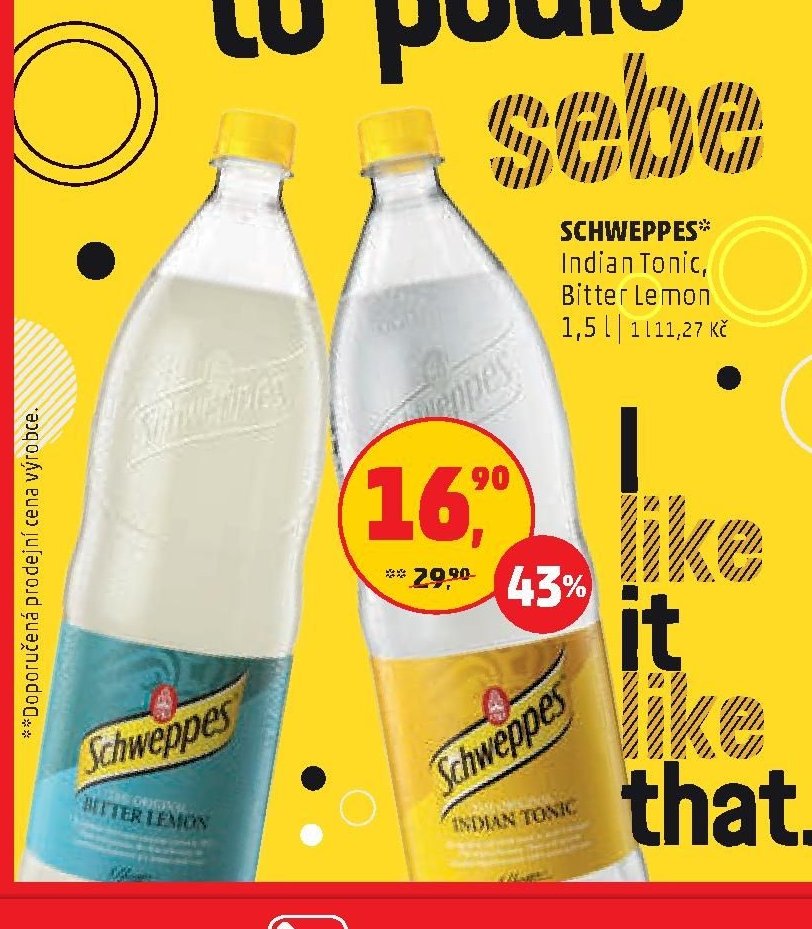 SCHWEPPES Indian Tonic, Bitter Lemon
