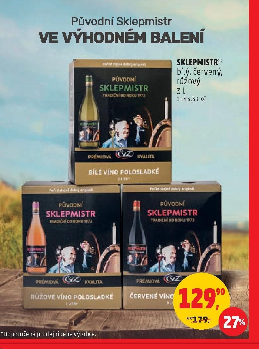 SKLEPMISTR bílý, červený, růžový