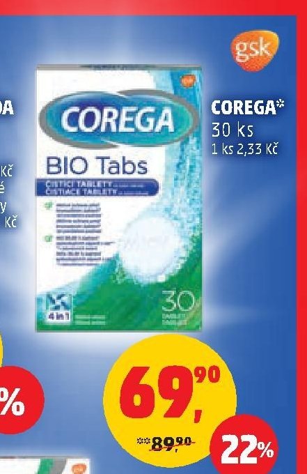 Corega Bio Tabs 30 ks