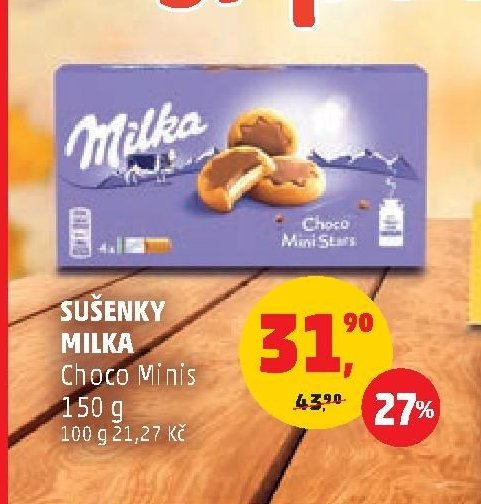 SUŠENKY MILKA Choco Minis