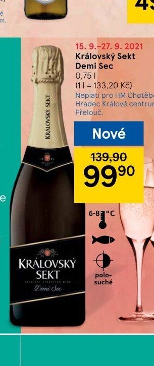 Královský Sekt Demi Sec 0,75 l
