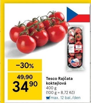 Rajčata koktejlová Tesco