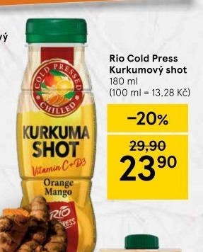 Šťáva Ginger Shot Rio Cold Press