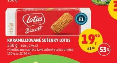 Karamelizované sušenky Lotus
