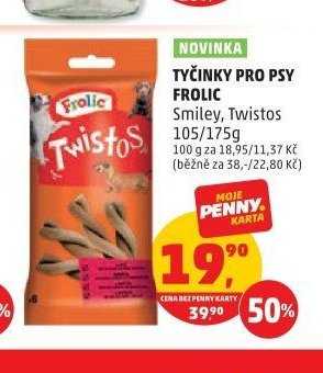 TYČINKY PRO PSY FROLIC Smiley, Twistos