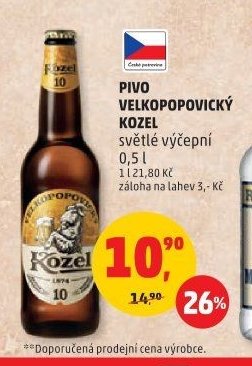 PIVO VELKOPOPOVICKÝ KOZEL 10 0,5 l