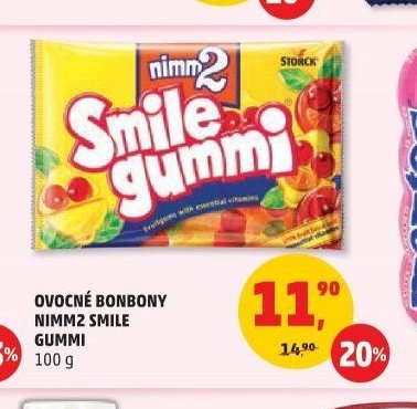 Ovocné bonbony Nimm2 Smile Gummi