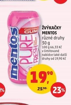 Žvýkačky Mentos