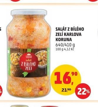 Salát z bílého zelí Karlova Koruna