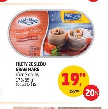 Filety ze sleďů Gran Mare