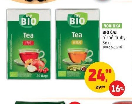 My Bio Tea různé druhy 36 g