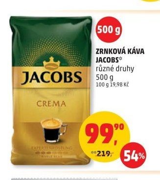 Zrnková káva Jacobs různé druhy 500 g