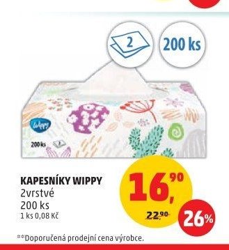 KAPESNÍKY WIPPY 2vrstvé 200 ks