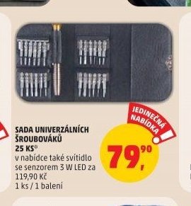 SADA UNIVERZÁLNÍCH ŠROUBOVÁKŮ