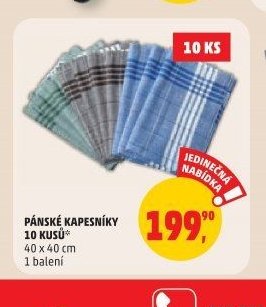 PÁNSKÉ KAPESNÍKY 10 KUSŮ