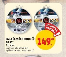 SADA ŘEZNÝCH KOTOUČŮ 10 KS