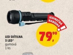 LED SVÍTILNA 3 LED gumová