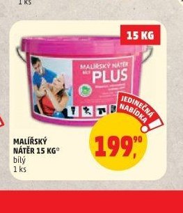 MALÍŘSKÝ NÁTĚR 15 KG bílý