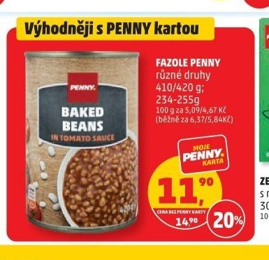 FAZOLE PENNY různé druhy