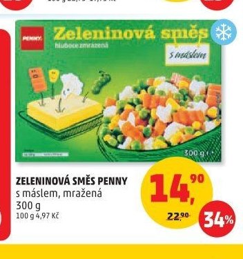 ZELENINOVÁ SMĚS PENNY s máslem, mražená