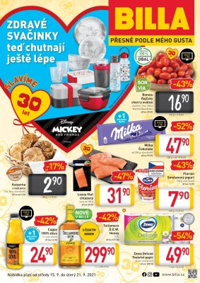 akční leták BILLA 15.9.2021-21.9.2021